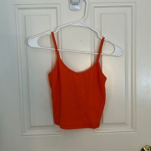 orange cropped tank